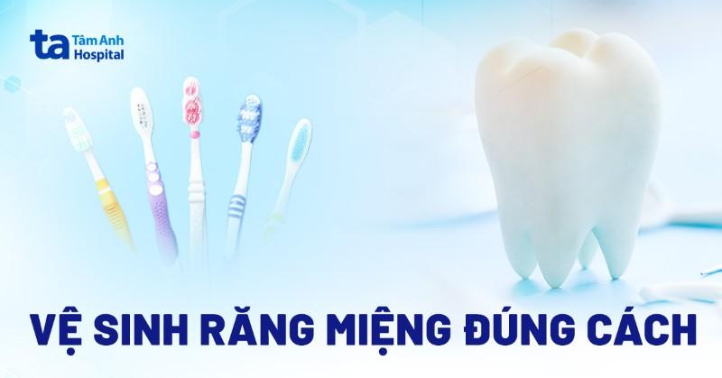 Hinh anh ban chai danh rang va kem danh rang dat canh mieng nuoc suc mieng